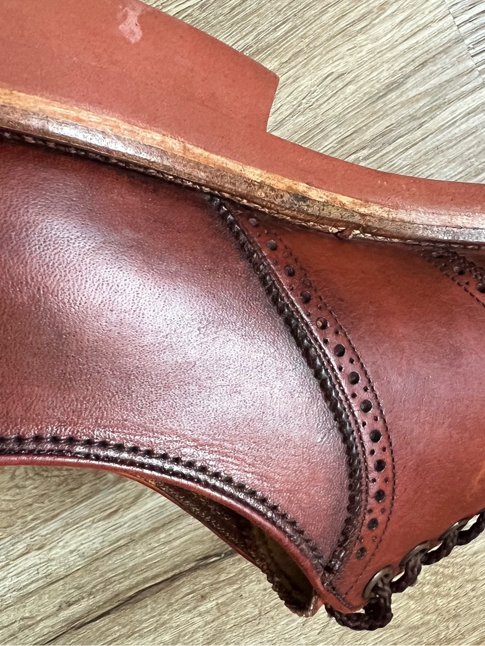 Vintage mid century Florsheim Imperial Men's Leather Oxford in Reddish Brown - Picture 12 of 13